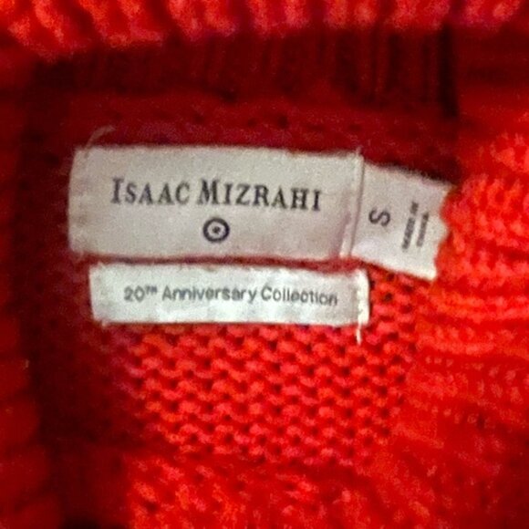 Isaac Mizrahi Red and Pink Striped Roll Neck Sweater - Picture 5 of 7